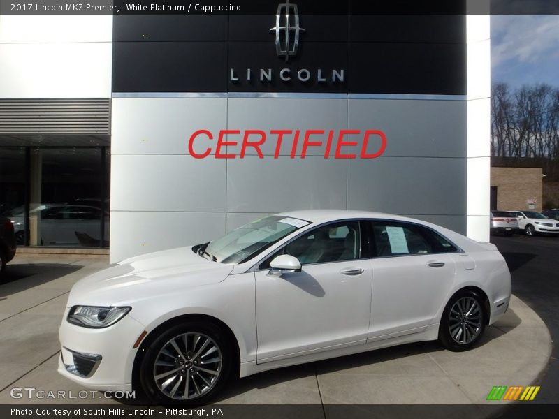 White Platinum / Cappuccino 2017 Lincoln MKZ Premier