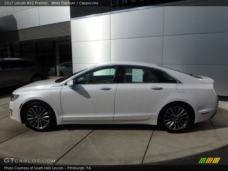 White Platinum / Cappuccino 2017 Lincoln MKZ Premier