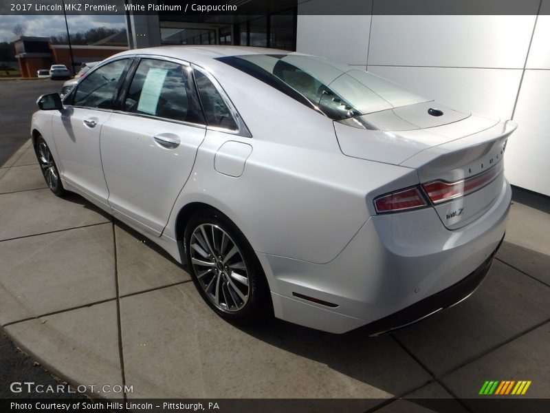 White Platinum / Cappuccino 2017 Lincoln MKZ Premier