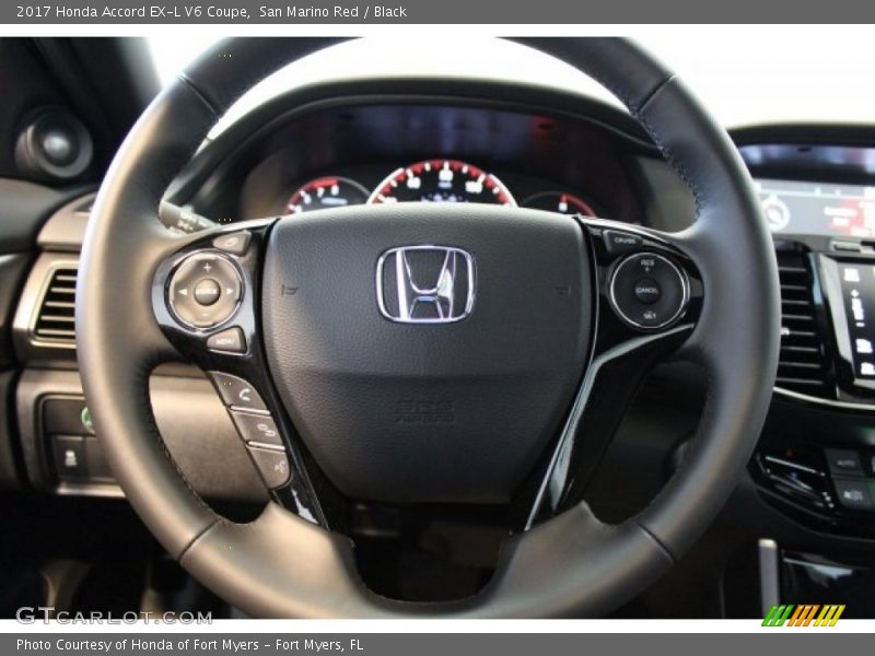 San Marino Red / Black 2017 Honda Accord EX-L V6 Coupe