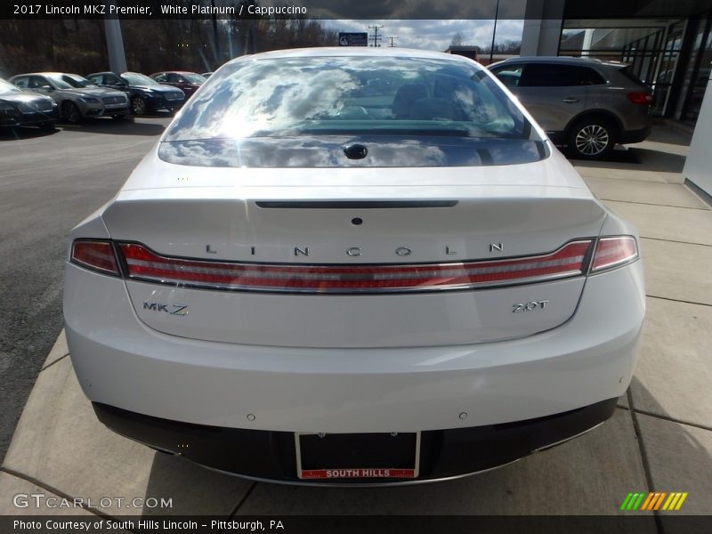 White Platinum / Cappuccino 2017 Lincoln MKZ Premier