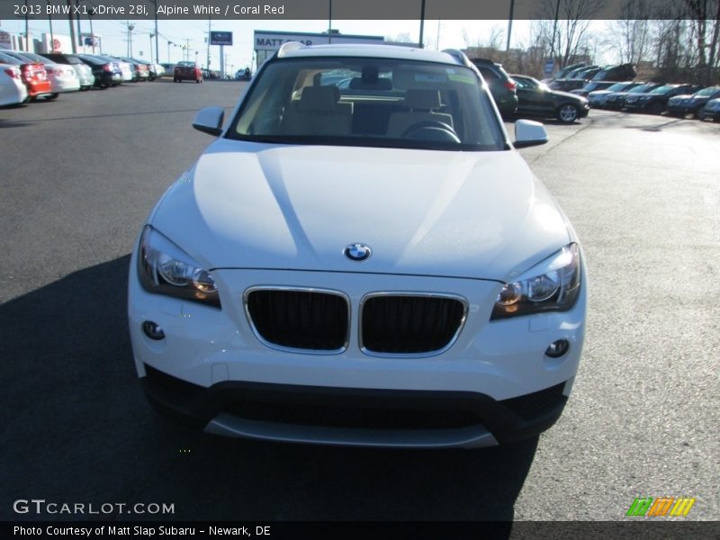 Alpine White / Coral Red 2013 BMW X1 xDrive 28i