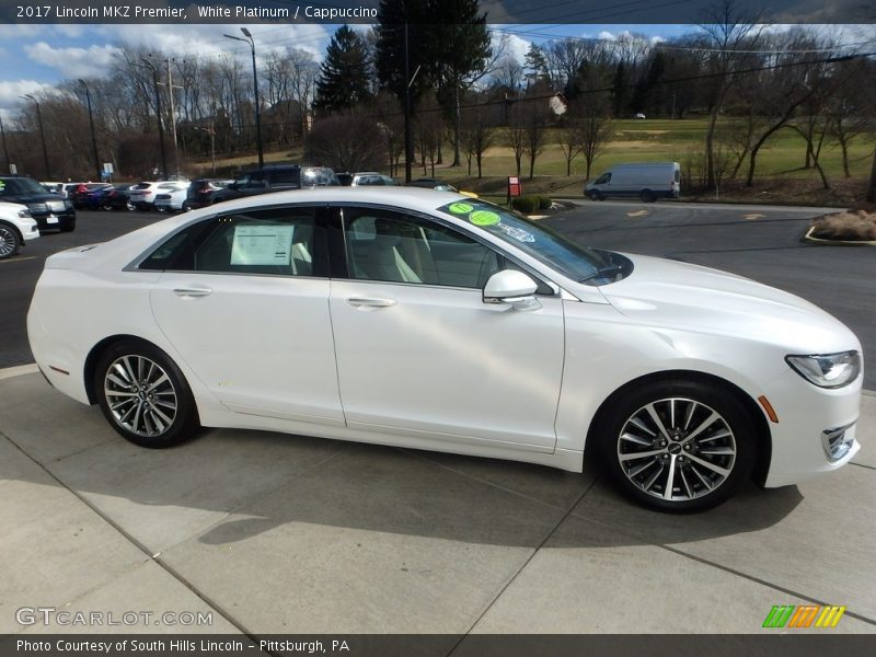 White Platinum / Cappuccino 2017 Lincoln MKZ Premier
