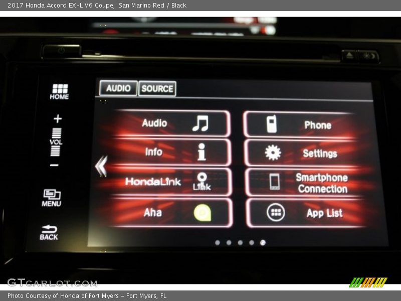 San Marino Red / Black 2017 Honda Accord EX-L V6 Coupe