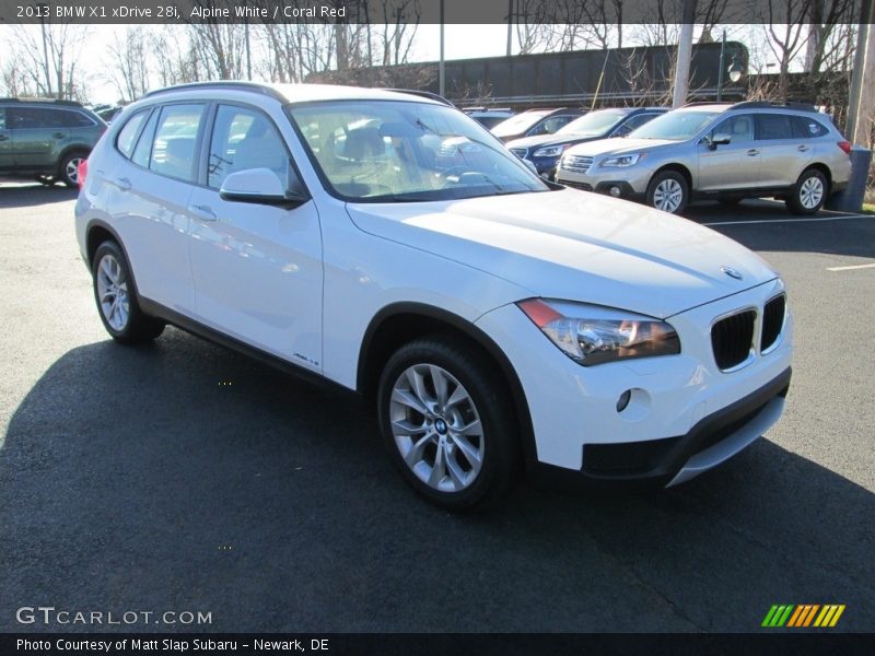 Alpine White / Coral Red 2013 BMW X1 xDrive 28i