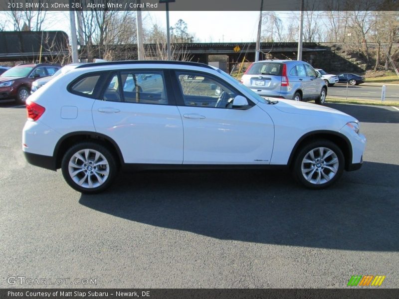 Alpine White / Coral Red 2013 BMW X1 xDrive 28i