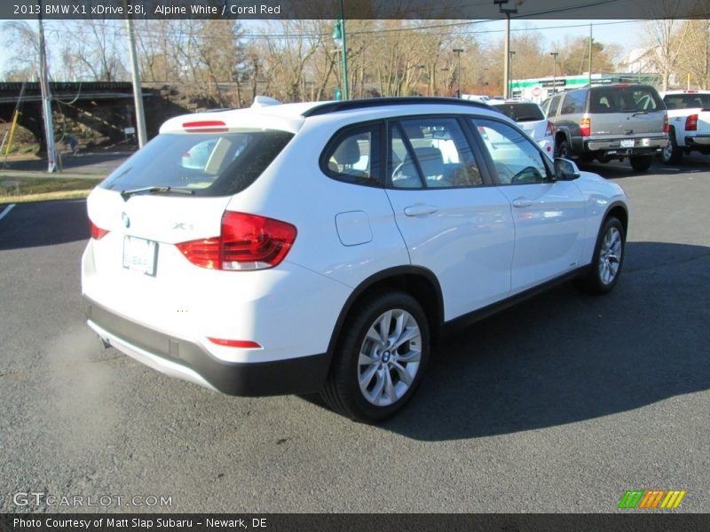 Alpine White / Coral Red 2013 BMW X1 xDrive 28i