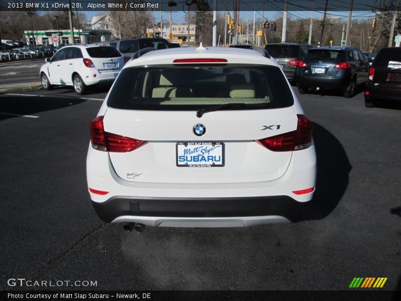Alpine White / Coral Red 2013 BMW X1 xDrive 28i