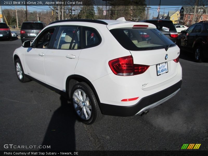 Alpine White / Coral Red 2013 BMW X1 xDrive 28i