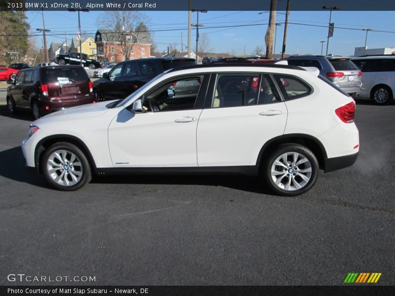 Alpine White / Coral Red 2013 BMW X1 xDrive 28i