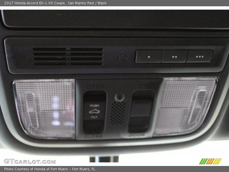 San Marino Red / Black 2017 Honda Accord EX-L V6 Coupe