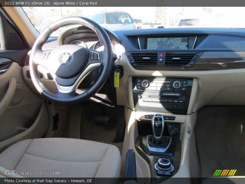 Alpine White / Coral Red 2013 BMW X1 xDrive 28i
