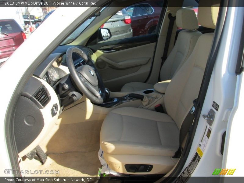 Alpine White / Coral Red 2013 BMW X1 xDrive 28i