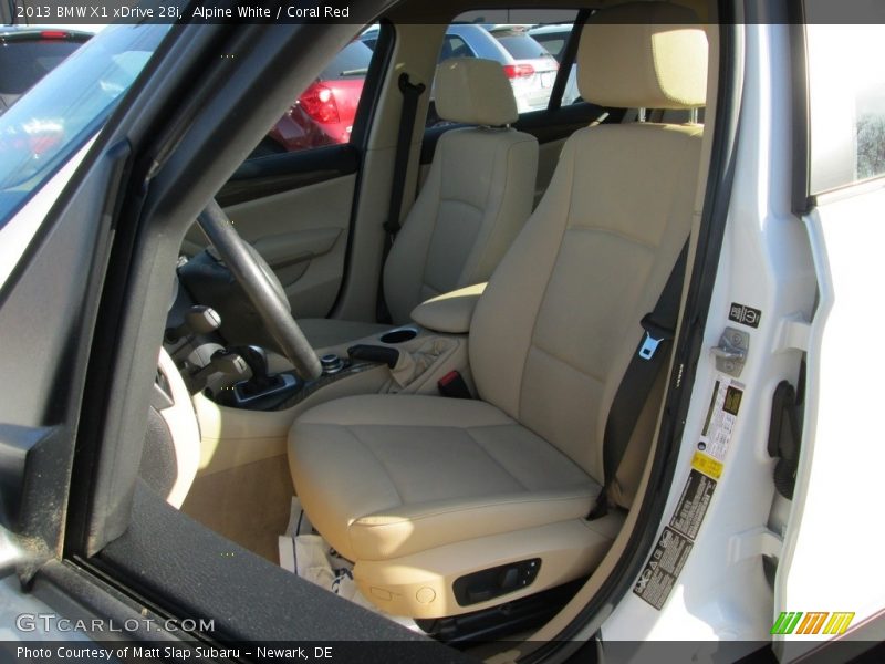Alpine White / Coral Red 2013 BMW X1 xDrive 28i