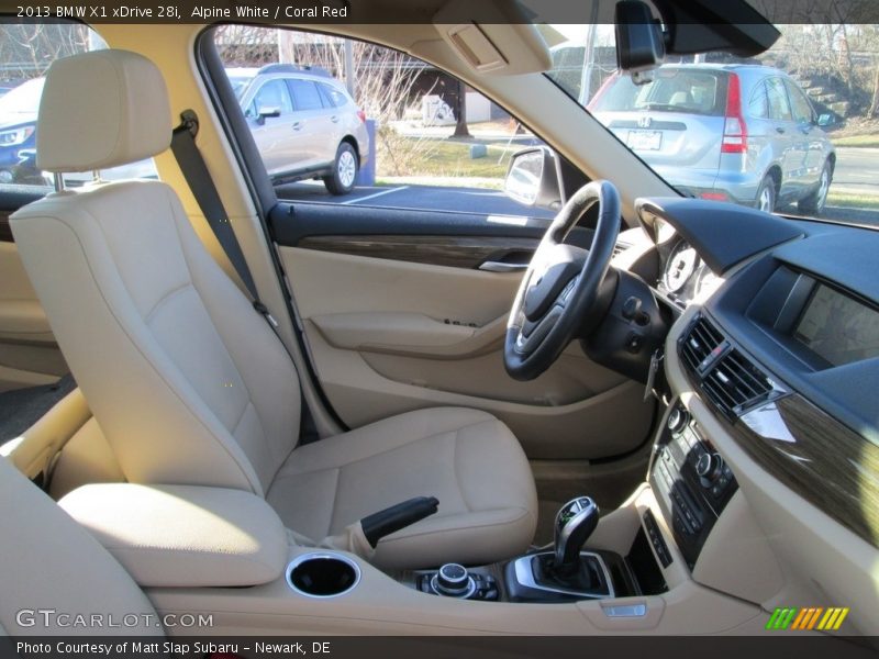 Alpine White / Coral Red 2013 BMW X1 xDrive 28i