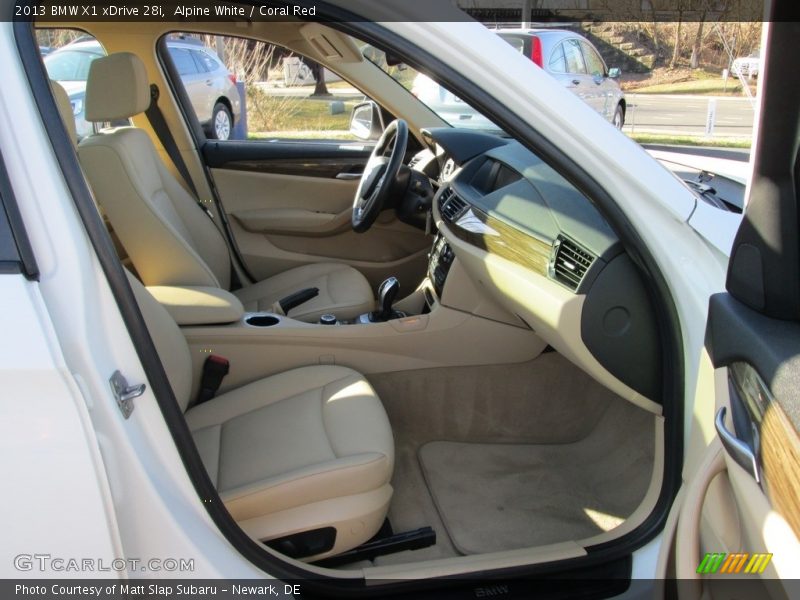 Alpine White / Coral Red 2013 BMW X1 xDrive 28i