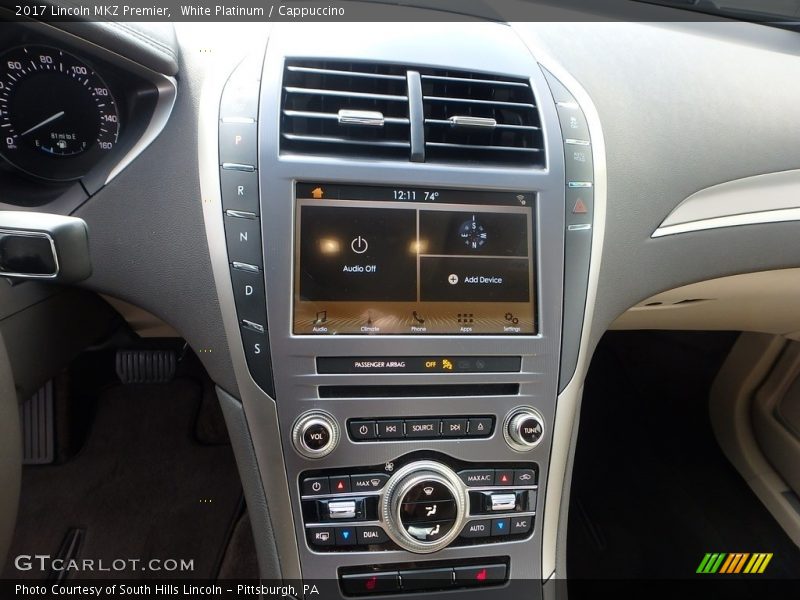 White Platinum / Cappuccino 2017 Lincoln MKZ Premier
