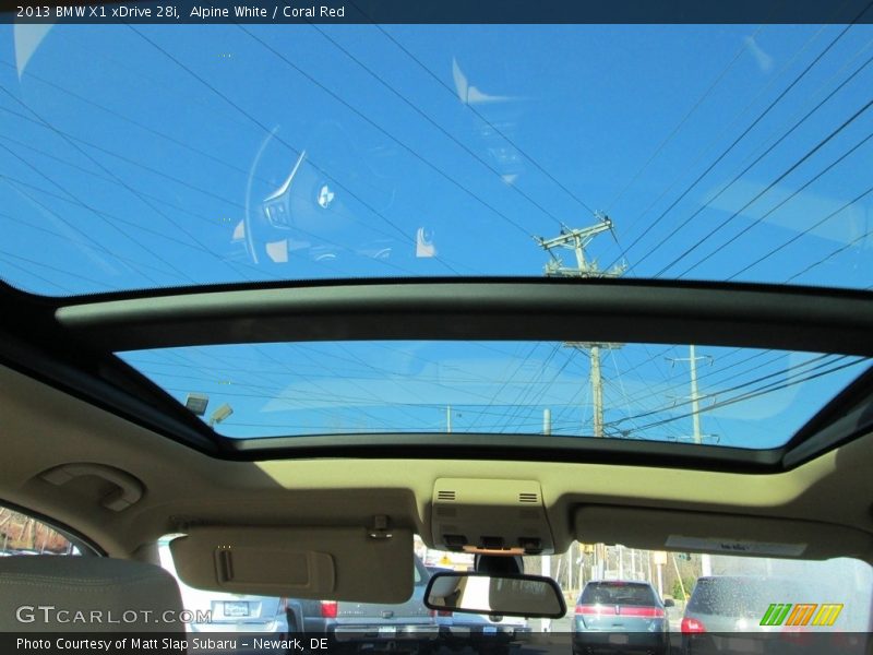 Alpine White / Coral Red 2013 BMW X1 xDrive 28i