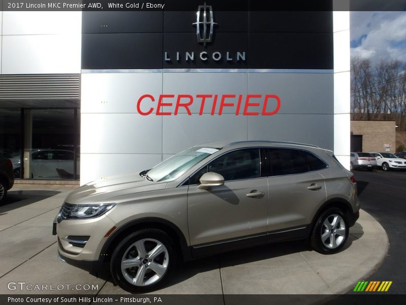 White Gold / Ebony 2017 Lincoln MKC Premier AWD