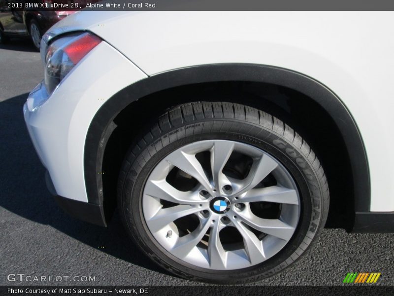 Alpine White / Coral Red 2013 BMW X1 xDrive 28i
