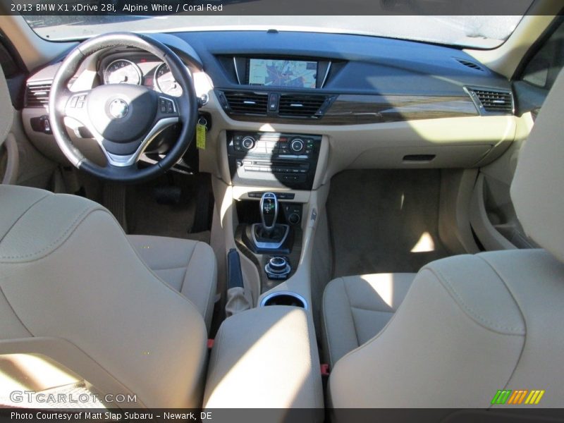 Alpine White / Coral Red 2013 BMW X1 xDrive 28i