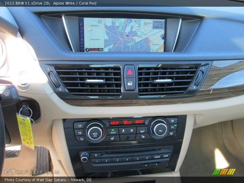 Alpine White / Coral Red 2013 BMW X1 xDrive 28i