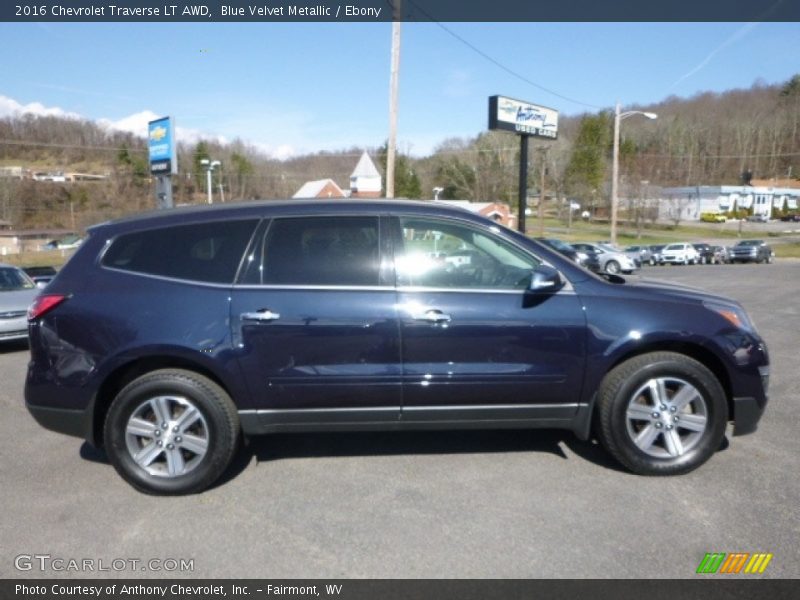 Blue Velvet Metallic / Ebony 2016 Chevrolet Traverse LT AWD