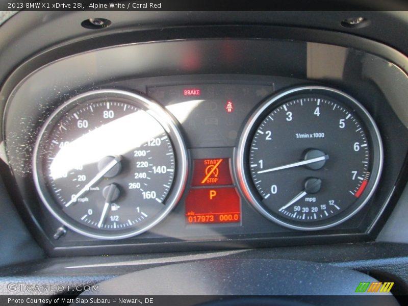 Alpine White / Coral Red 2013 BMW X1 xDrive 28i