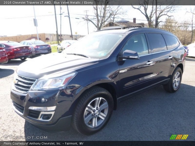 Blue Velvet Metallic / Ebony 2016 Chevrolet Traverse LT AWD