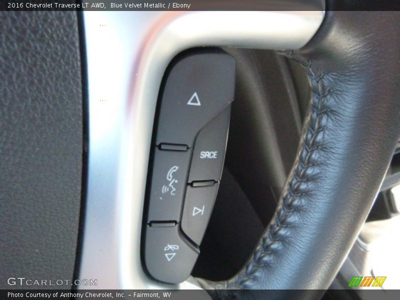 Blue Velvet Metallic / Ebony 2016 Chevrolet Traverse LT AWD