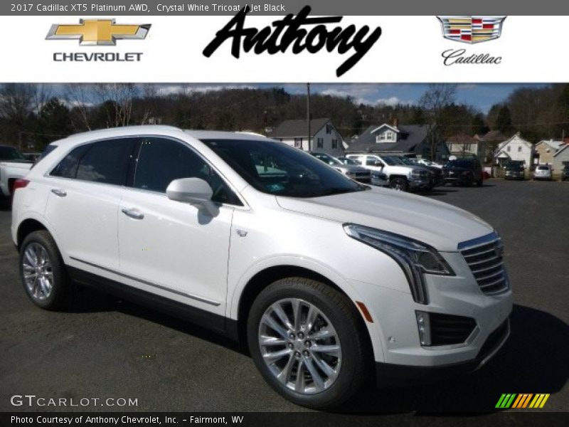 Crystal White Tricoat / Jet Black 2017 Cadillac XT5 Platinum AWD