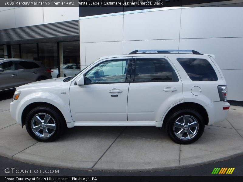White Suede / Cashmere Leather/Charcoal Black 2009 Mercury Mariner V6 Premier 4WD