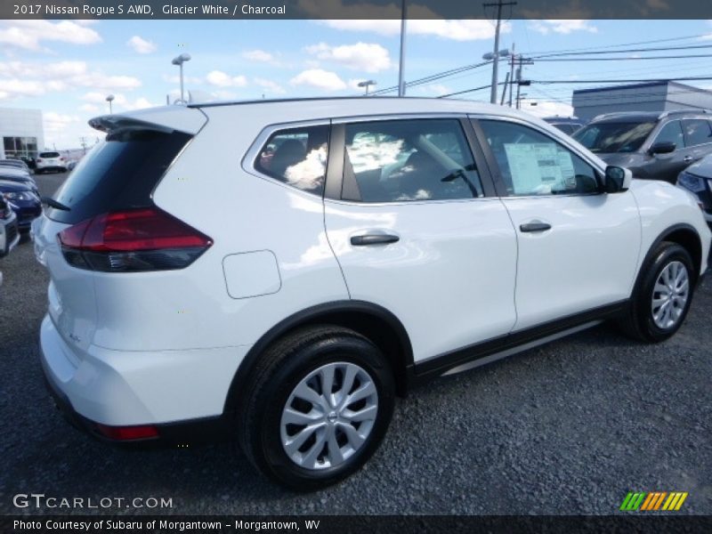 Glacier White / Charcoal 2017 Nissan Rogue S AWD