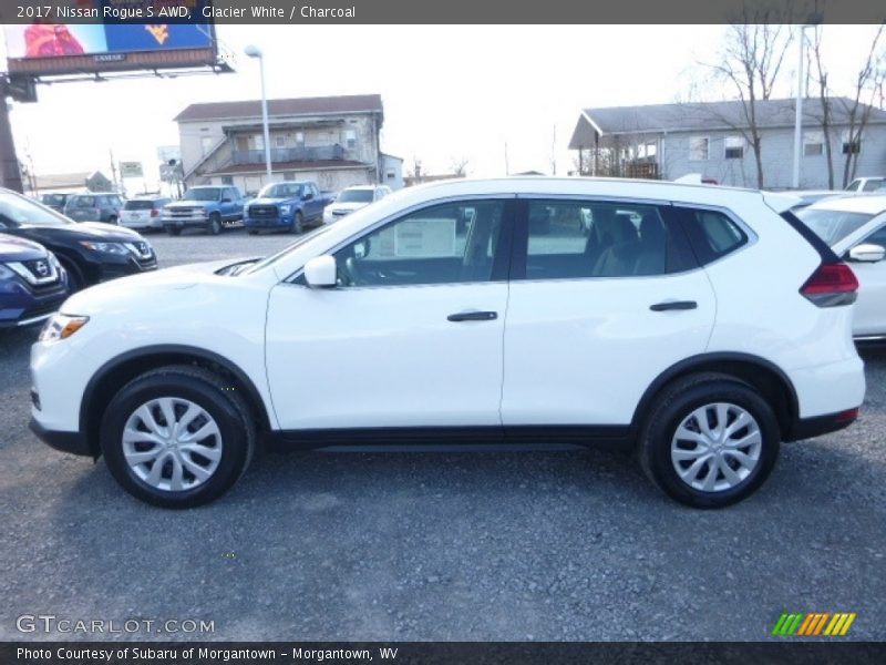 Glacier White / Charcoal 2017 Nissan Rogue S AWD