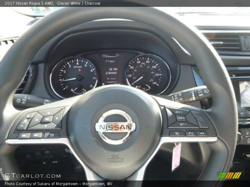 Glacier White / Charcoal 2017 Nissan Rogue S AWD