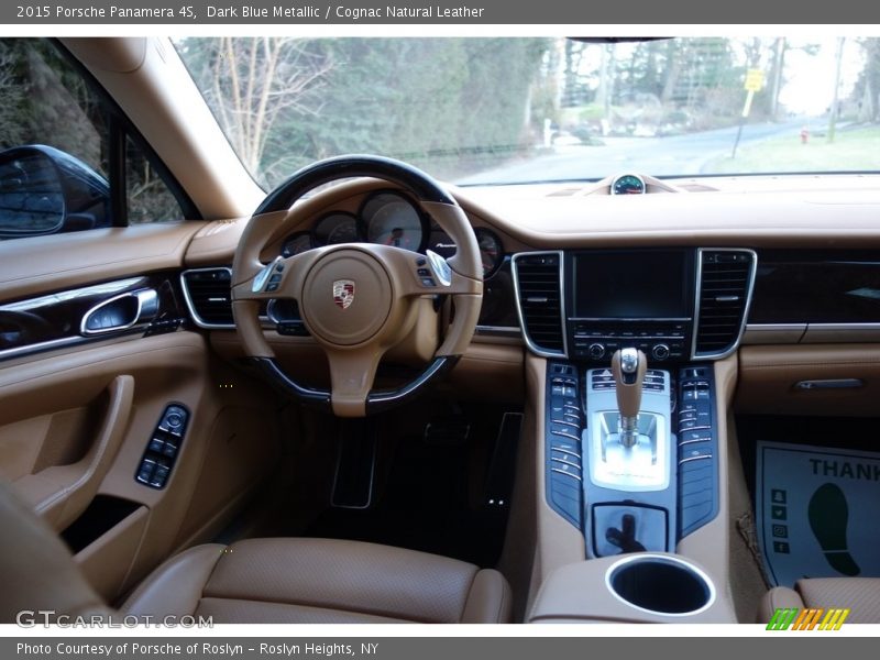 Dark Blue Metallic / Cognac Natural Leather 2015 Porsche Panamera 4S
