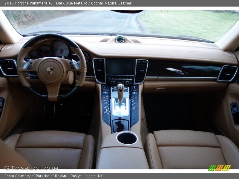 Dark Blue Metallic / Cognac Natural Leather 2015 Porsche Panamera 4S