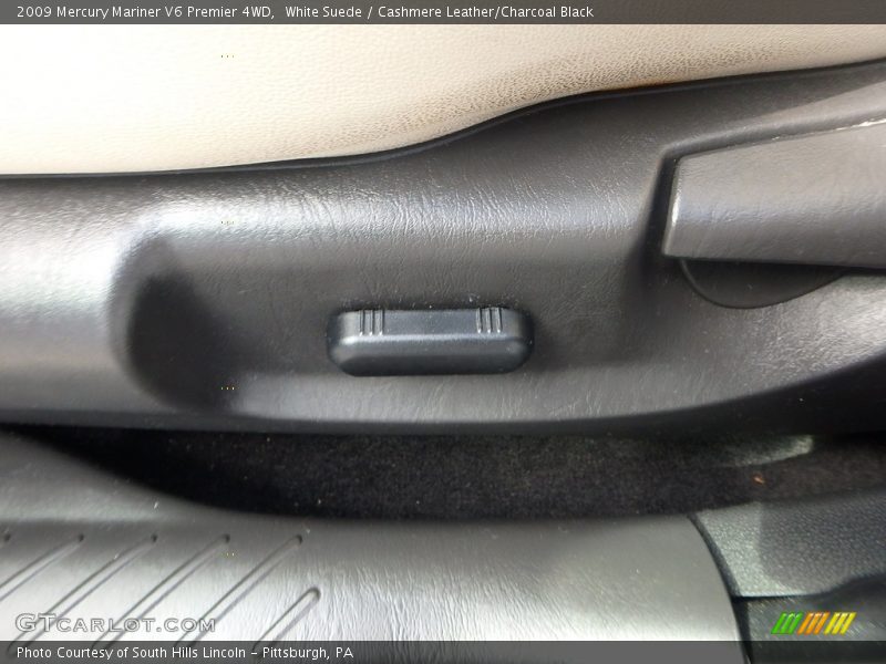 White Suede / Cashmere Leather/Charcoal Black 2009 Mercury Mariner V6 Premier 4WD