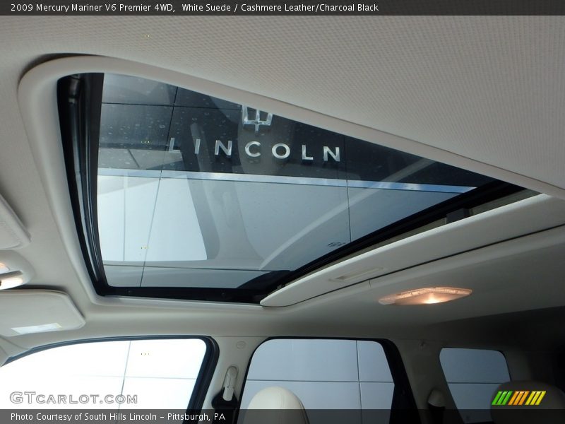 White Suede / Cashmere Leather/Charcoal Black 2009 Mercury Mariner V6 Premier 4WD
