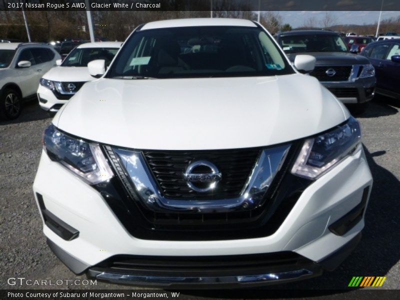 Glacier White / Charcoal 2017 Nissan Rogue S AWD
