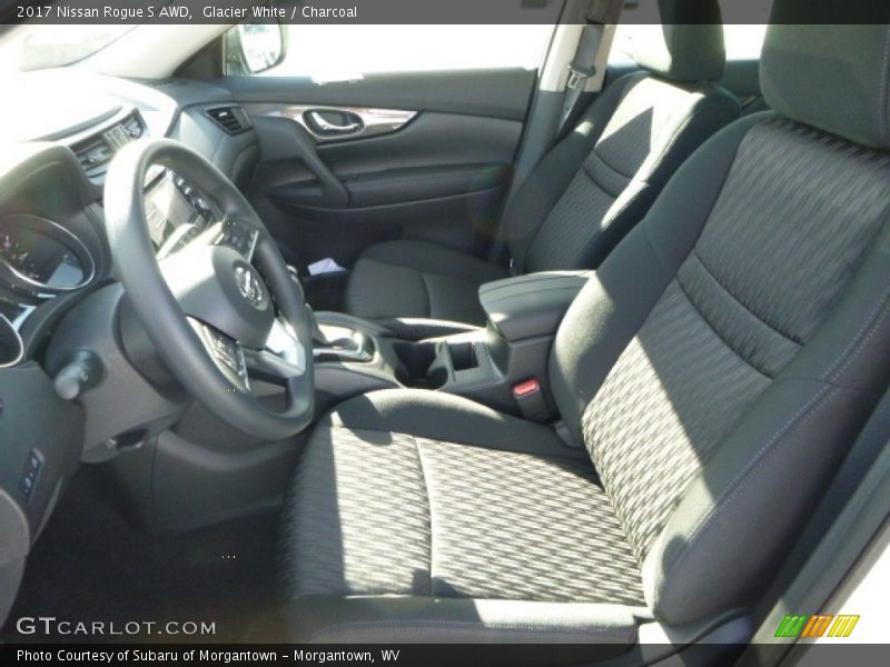 Glacier White / Charcoal 2017 Nissan Rogue S AWD
