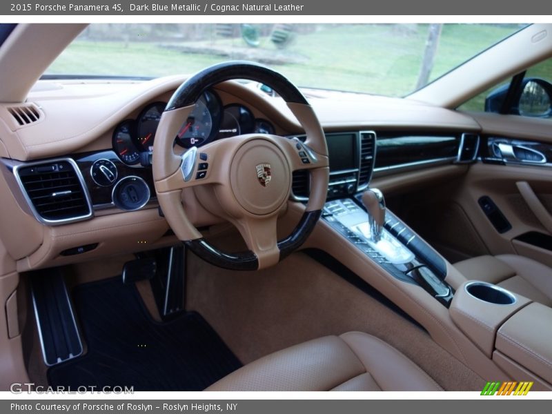 Dark Blue Metallic / Cognac Natural Leather 2015 Porsche Panamera 4S