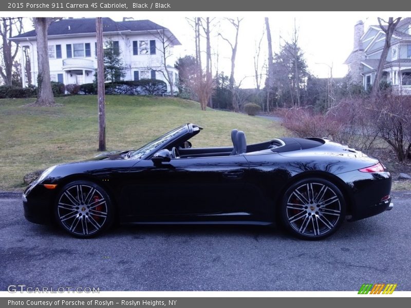Black / Black 2015 Porsche 911 Carrera 4S Cabriolet