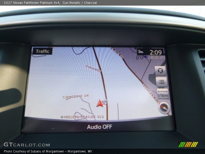 Navigation of 2017 Pathfinder Platinum 4x4