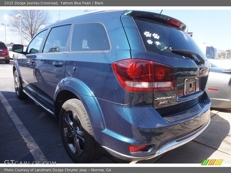 Fathom Blue Pearl / Black 2015 Dodge Journey Crossroad