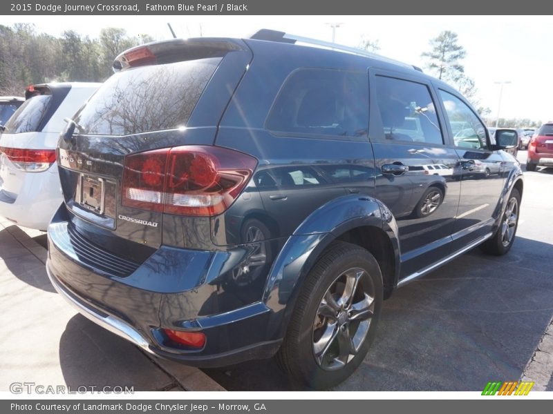 Fathom Blue Pearl / Black 2015 Dodge Journey Crossroad