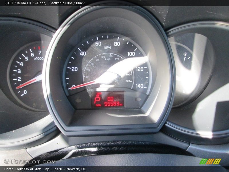 Electronic Blue / Black 2013 Kia Rio EX 5-Door