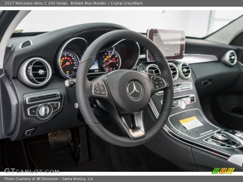 Brilliant Blue Metallic / Crystal Grey/Black 2017 Mercedes-Benz C 300 Sedan