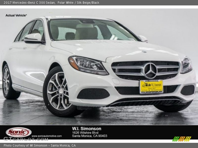 Polar White / Silk Beige/Black 2017 Mercedes-Benz C 300 Sedan