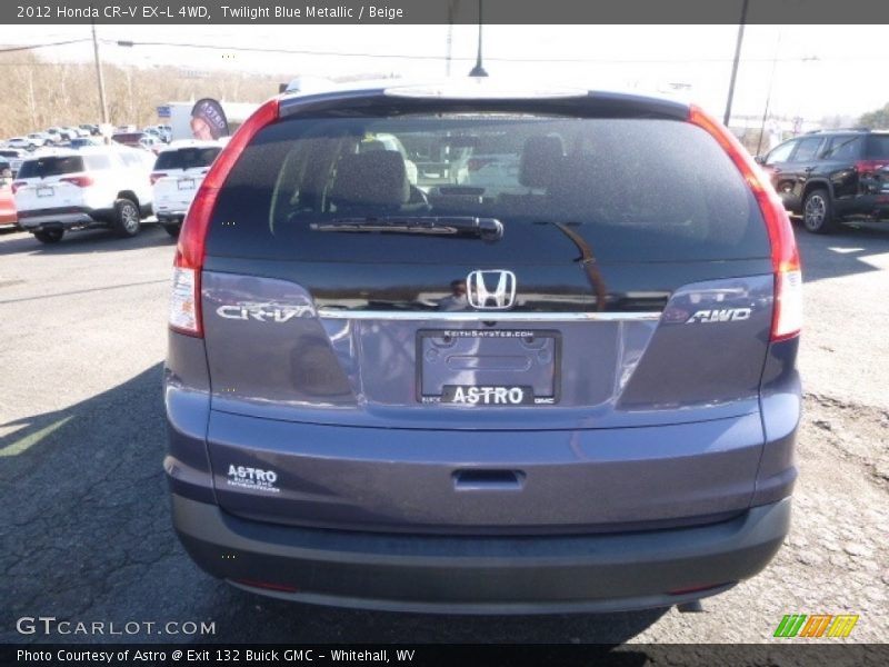 Twilight Blue Metallic / Beige 2012 Honda CR-V EX-L 4WD